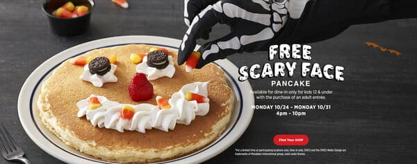 IHOP Scary Face Pancake for kids