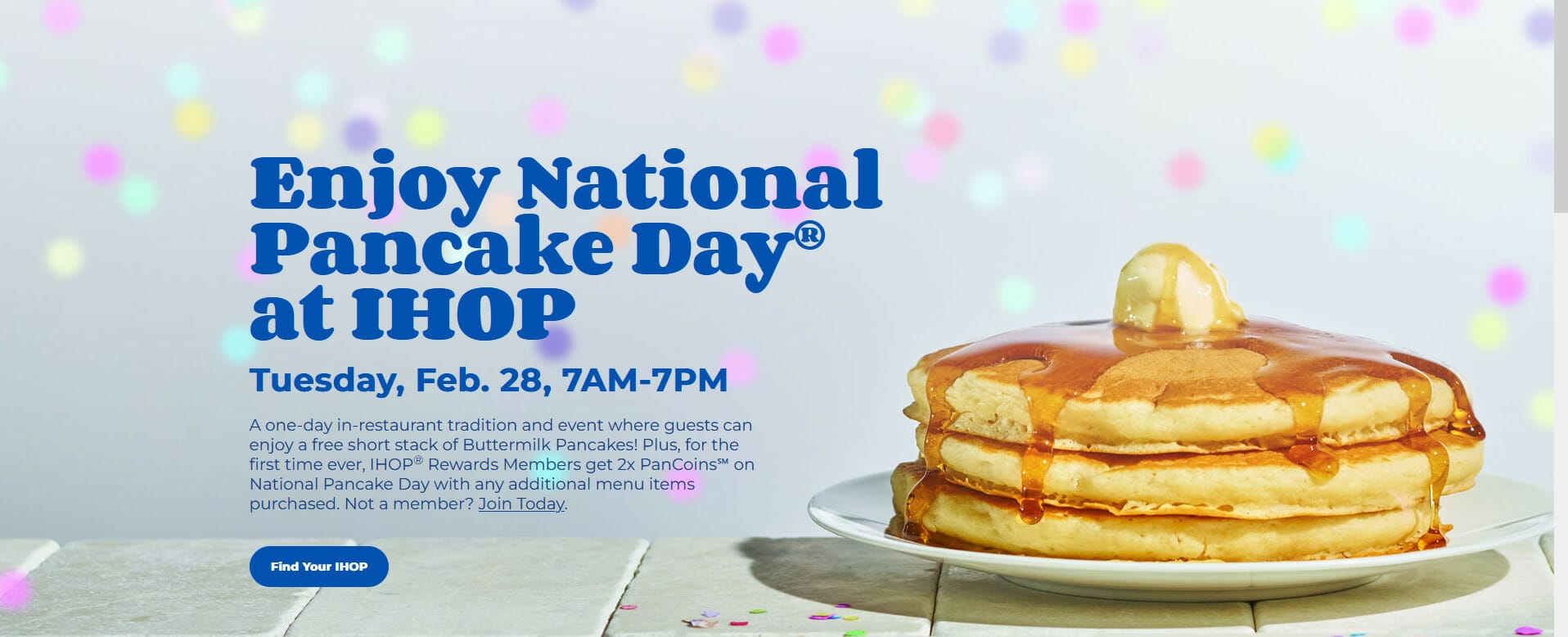 Free Pancakes At IHOP Today