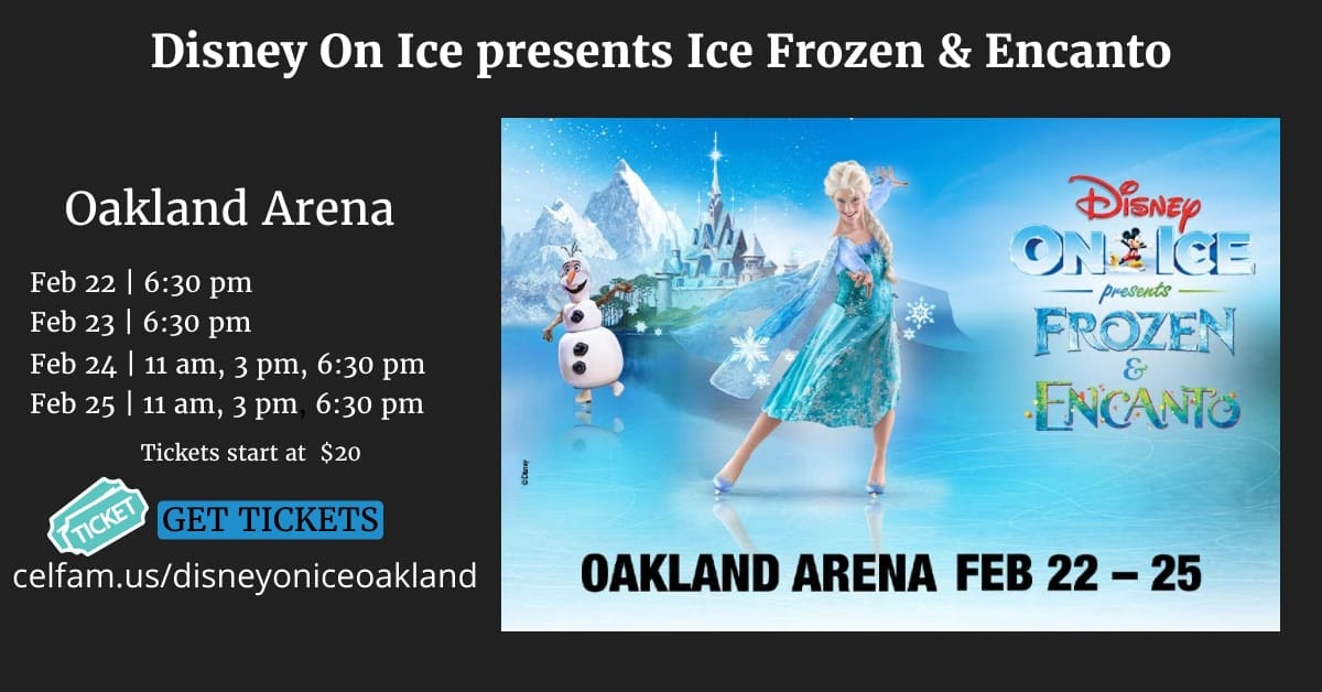 Disney On Ice presents Ice Frozen & Encanto at Oakland Arena, February 22- 25, 2024.