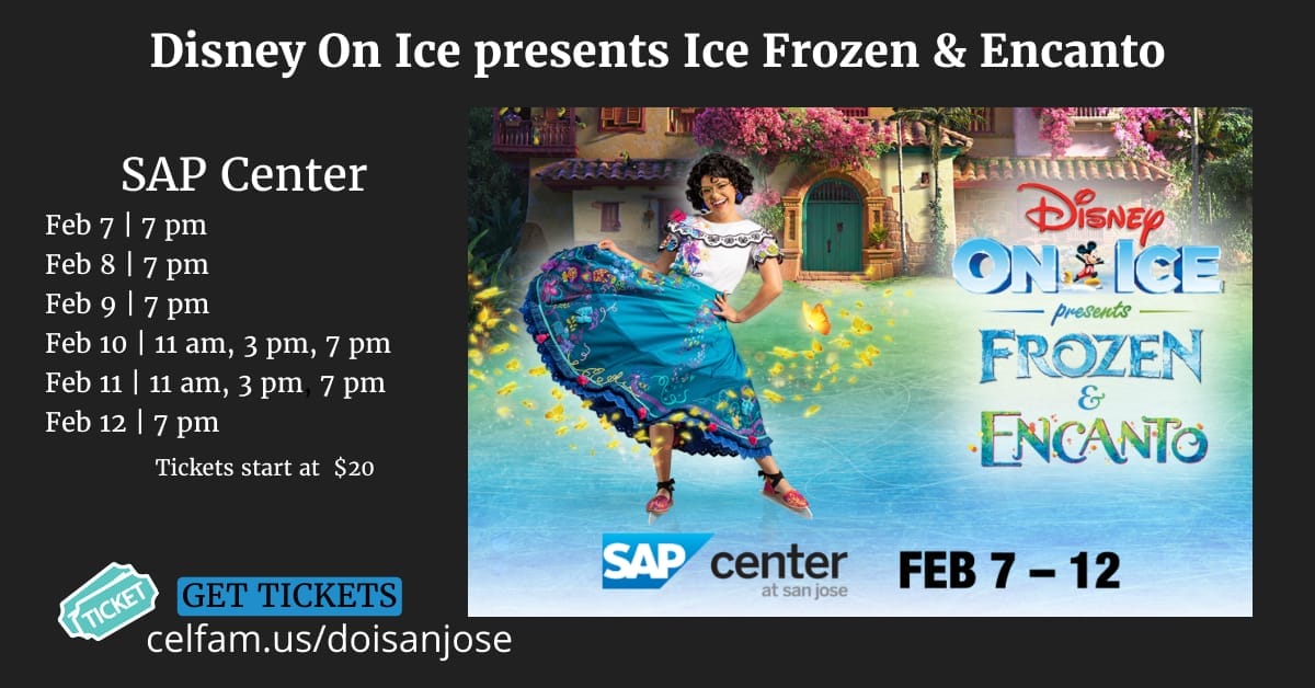 Disney On Ice presents Frozen & Encanto in San Jose, February 7 - 12, 2024.