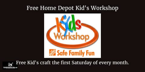 Home Depot Free Kids Workshops 2024