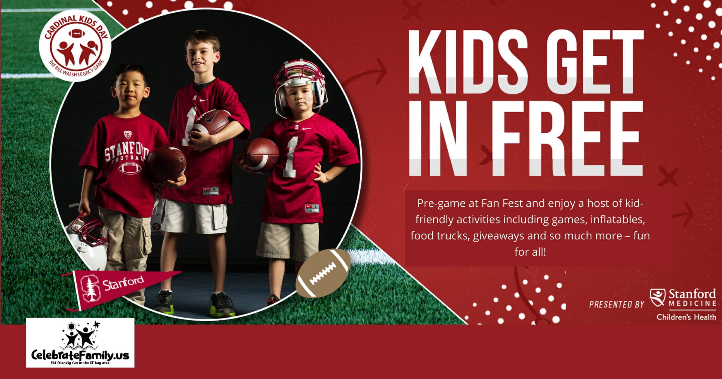 Free Stanford Football Tickets for Cardinal Kids Day