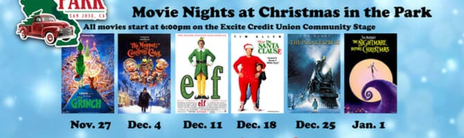 Christmas in the Park at Downtown San Jose Movie Nights