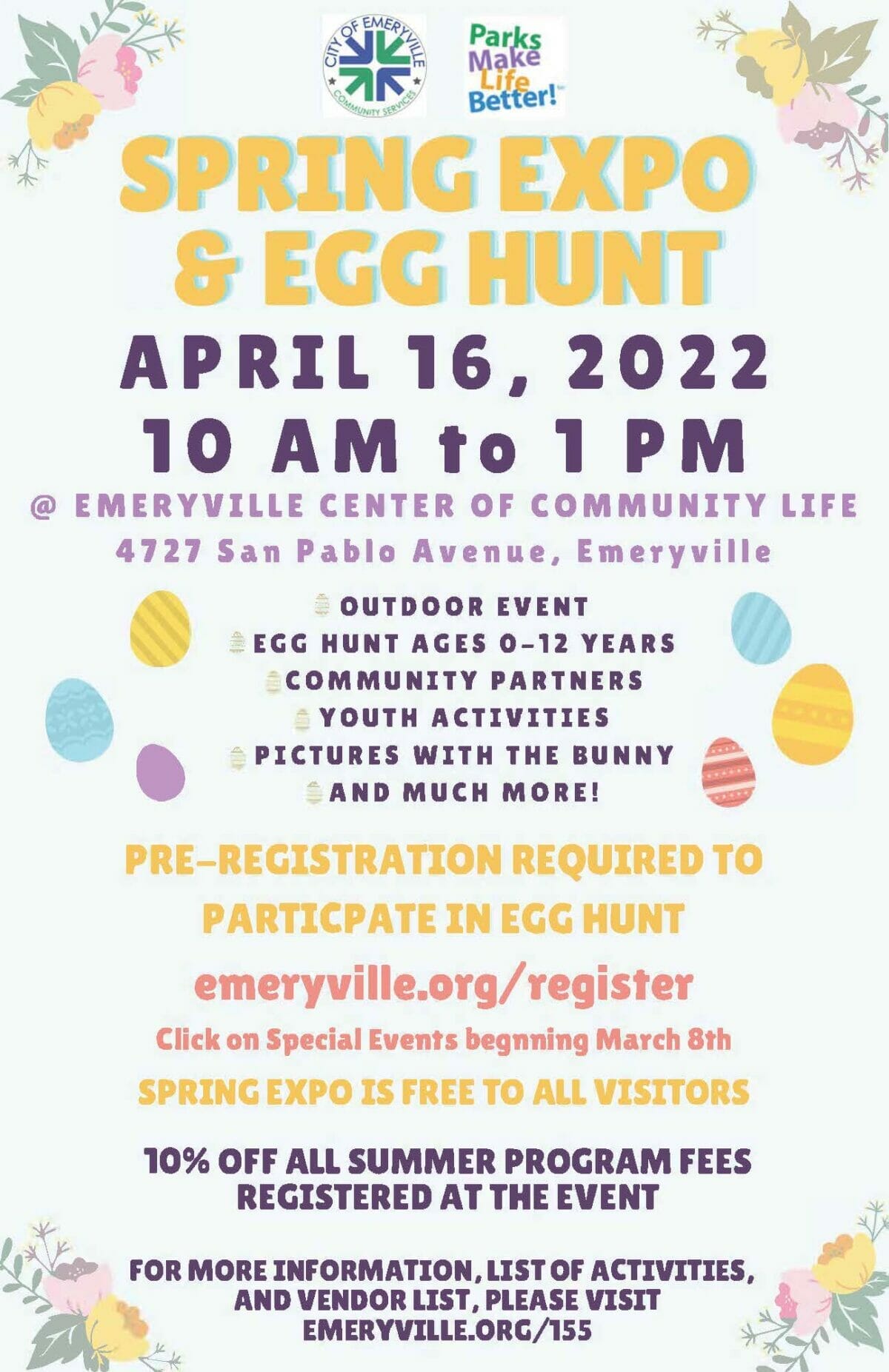 Emeryville Spring Expo & Egg Hunt | Emeryville CCL