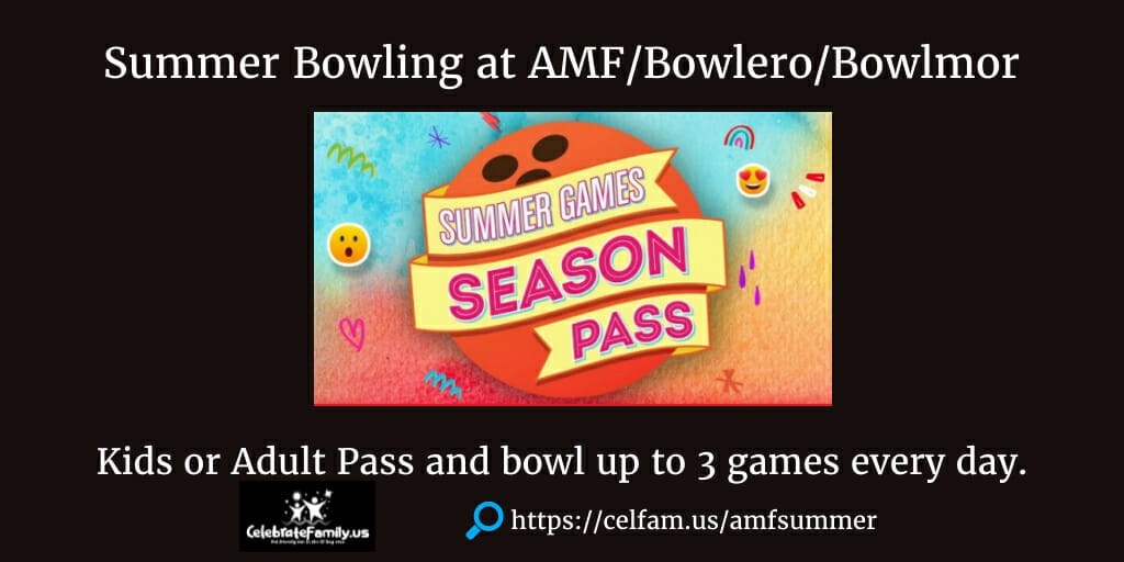 2022 AMF Summer Bowling Passess at AMF, Bowlero and Bowlmor bowling centers.