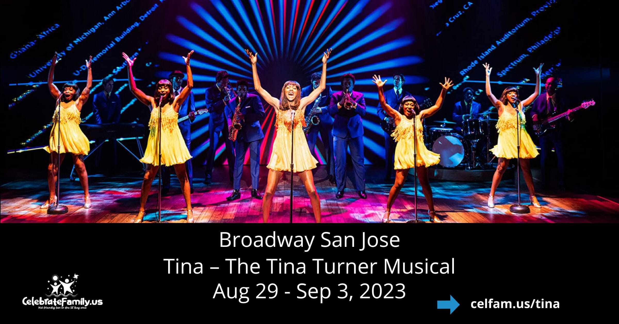 Tina – The Tina Turner Musical. San Jose Center for performing Arts. Aug 29 - Sep 3, 2023
