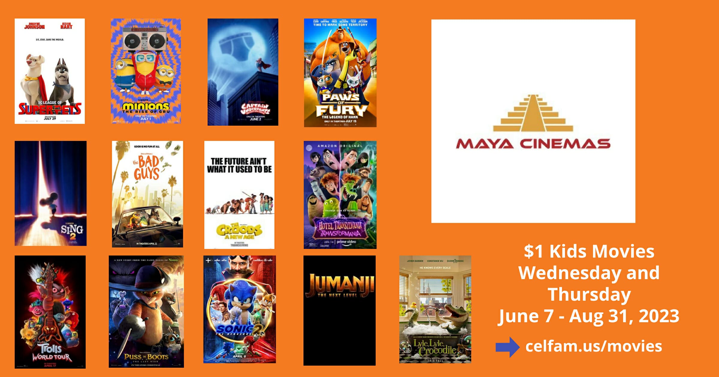 1 Kids Movies at Maya Cinemas' Kids Camp 2023 CelebrateFamily.Us
