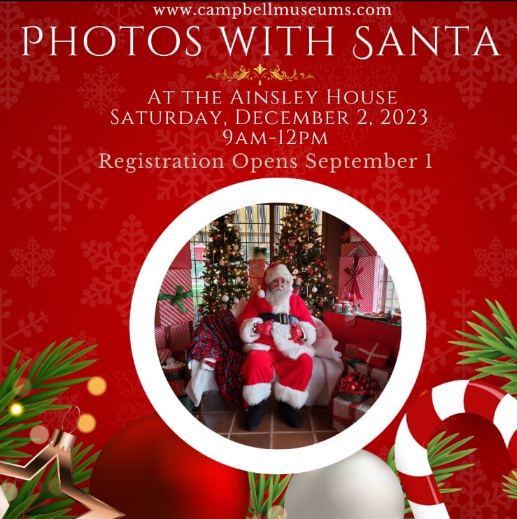 Photos with Santa at the Ainsley House