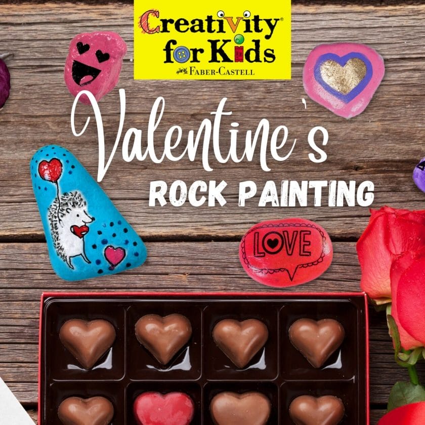 Today at Michaels Kids Club: Valentine's Rock Painting