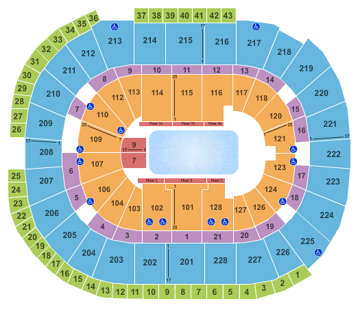 SAP Seating Chart for Disney on Ice