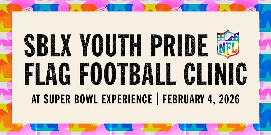 Youth Pride Flag Football Clinic at Super Bowl Experience